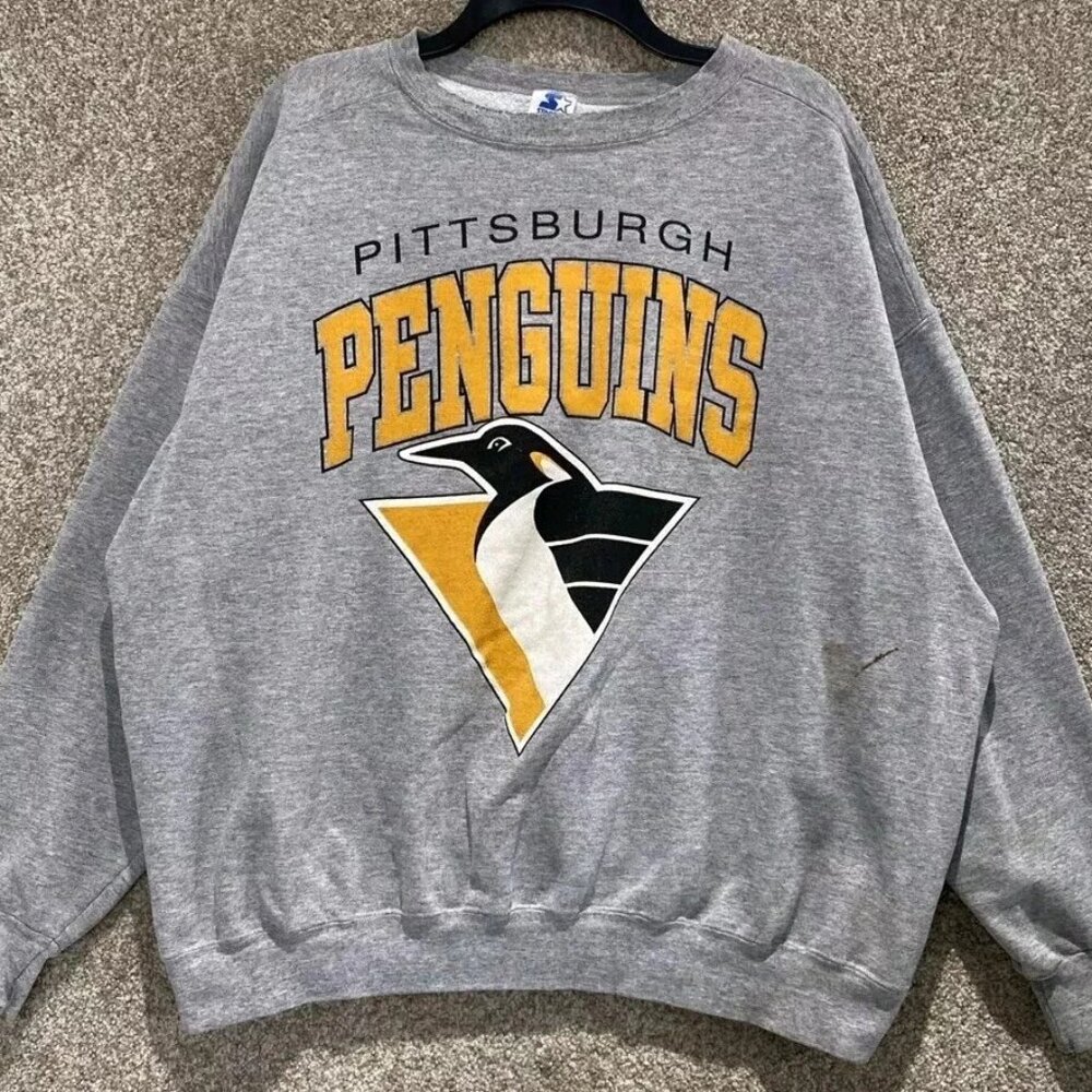 Vintage NHL Pittsburgh Penguins Crewneck Sweater, Retro Hockey Men Women Shirt
